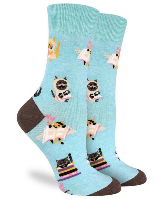 Sock Womens Reading Cats