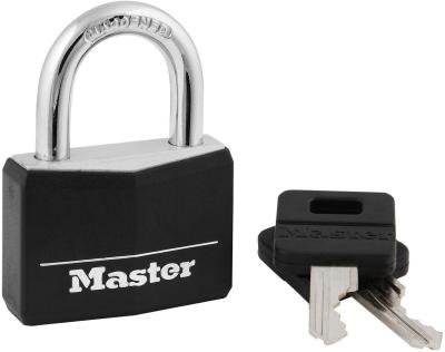 Lock Black Covered W/Key